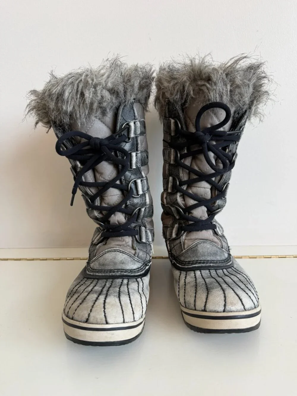 SOREL Tofino Waterproof Winter Snow Boots Faux Fur Gray Women’s 7